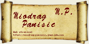Miodrag Panišić vizit kartica